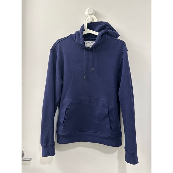 Rare Maison Margiela Navy Hoodie 46 Made in Italy - Picture 1 of 13